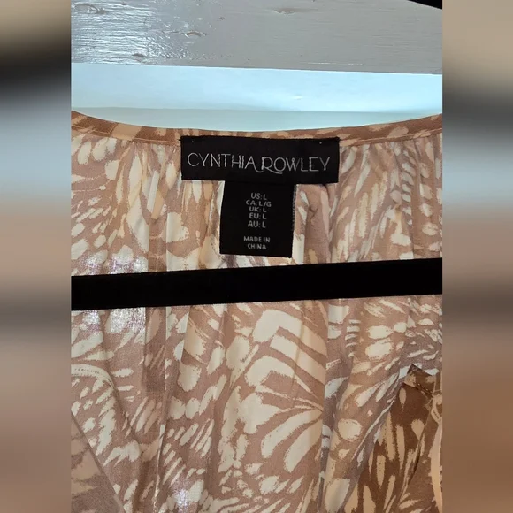 Cynthia Rowley Tan Patterned Midi Dress - Picture 2 of 3